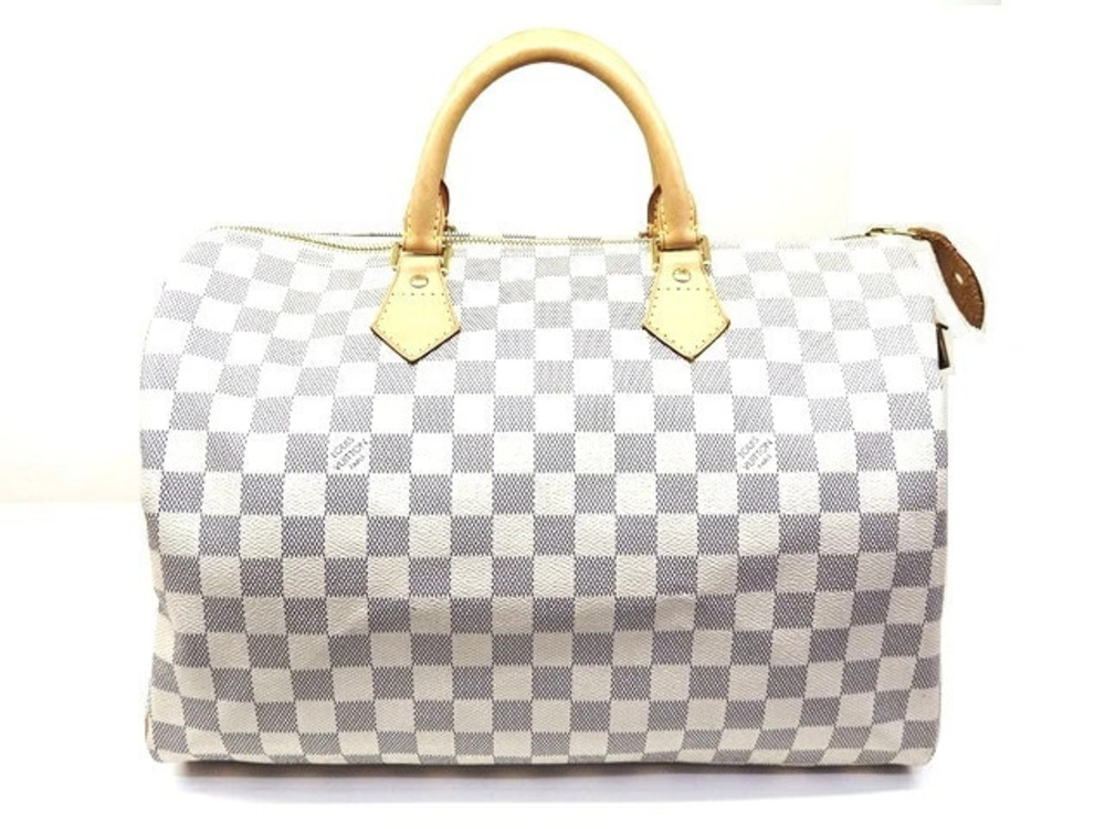 LOUIS VUITTON Speedy Bag Azur White
